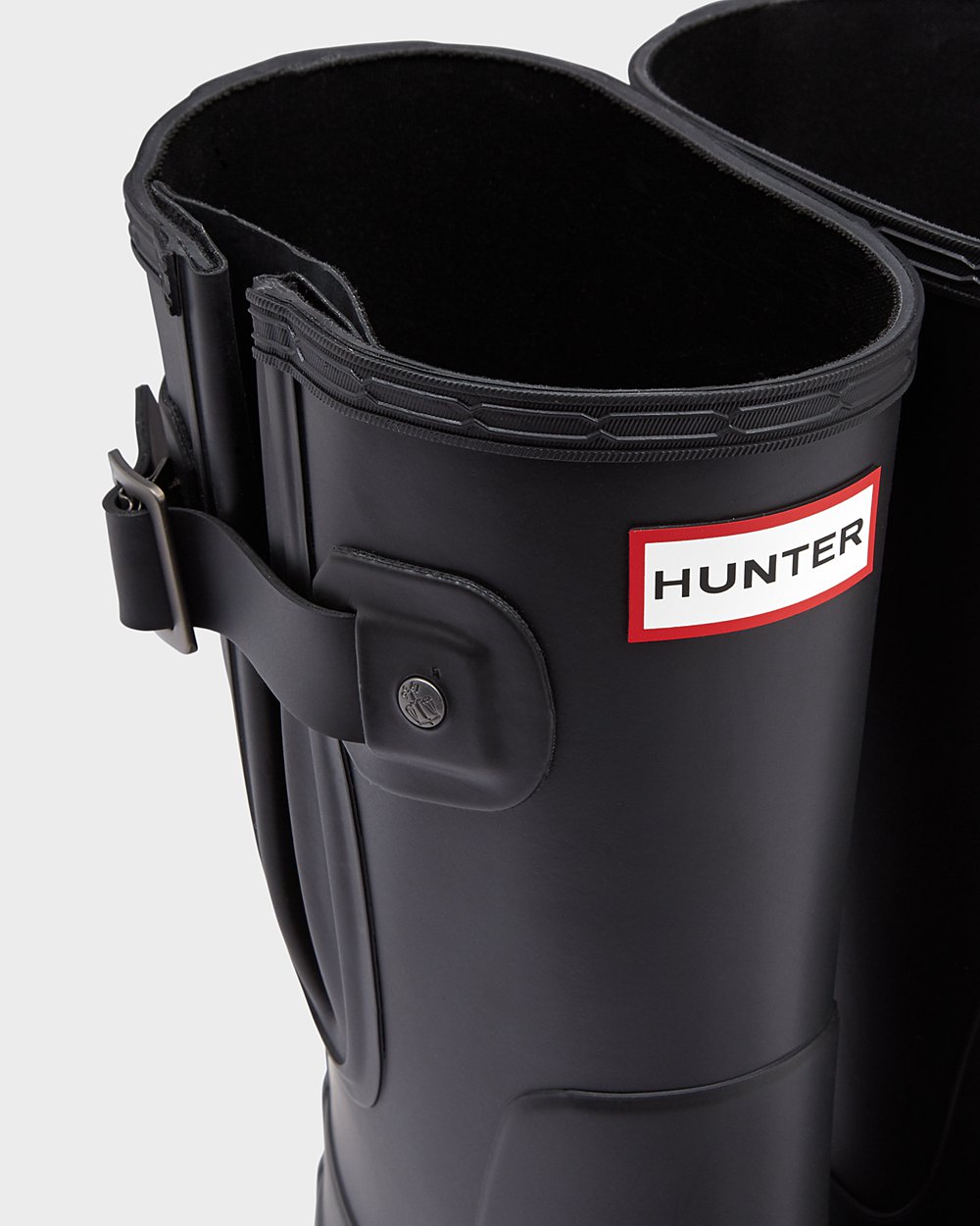 Botas de Lluvia Cortas Hunter Hombre - Original Side Adjustable - Negros - TYIXJCQ-21